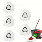 Microfiber Rotary Mop Replacement Heads 360-Degree Triangular Pads for Spin Mop Systems – Available in 2, 5, 10 & 20 Pack, Reusable Floor Cleaning Refills