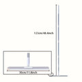 Silicone Squeegee Broom with Detachable Rotatable Long Stainless Steel Handle – All-in-One Floor-to-Ceiling Cleaner for Glass, Tile, Wood & Carpet | Effortless Multi-Surface Cleaning