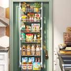 Over The Door Pantry Organizer Heavy Duty Metal – 6 or 8 Tier Door Mounted Storage Rack for Kitchen, Pantry & Spice Management, Holds 80 LBS