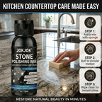 Floor Polishing Wax Paste for Marble Granite Quartz Ceramic Tile | Nano Brightening High Gloss Finish, Scratch Repair & Stain Protection, Long-Lasting Stone Care Polish for Home Floors
