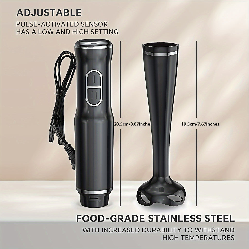 400W Immersion Hand Blender Stick Mixer with 304 Stainless Steel Blades, 2 Speeds & Turbo Mode, Detachable Base – 5-in-1 Set Available, Perfect for Soups, Smoothies, Purees & Baby Food