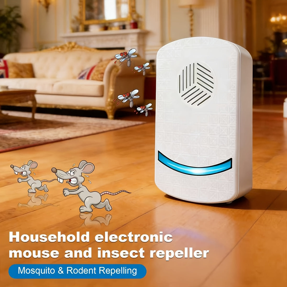 Ultrasonic Pest Repeller 8-Pack 2025 Upgraded Plug-In Repellent for Mosquitoes Cockroaches Mice Fleas Ants Rodents Chemical-Free for Home Farm Kitchen Office Restaurant Apartment