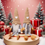 Gnome Home Decor Set of 2 Collectible Gnome Figurines Holiday Decor for Living Room Bedroom Office Desktop Ornaments Birthday Mothers Day Fathers Day Gifts for Women Men Cute Scandinavian Tomte Shelf Decor