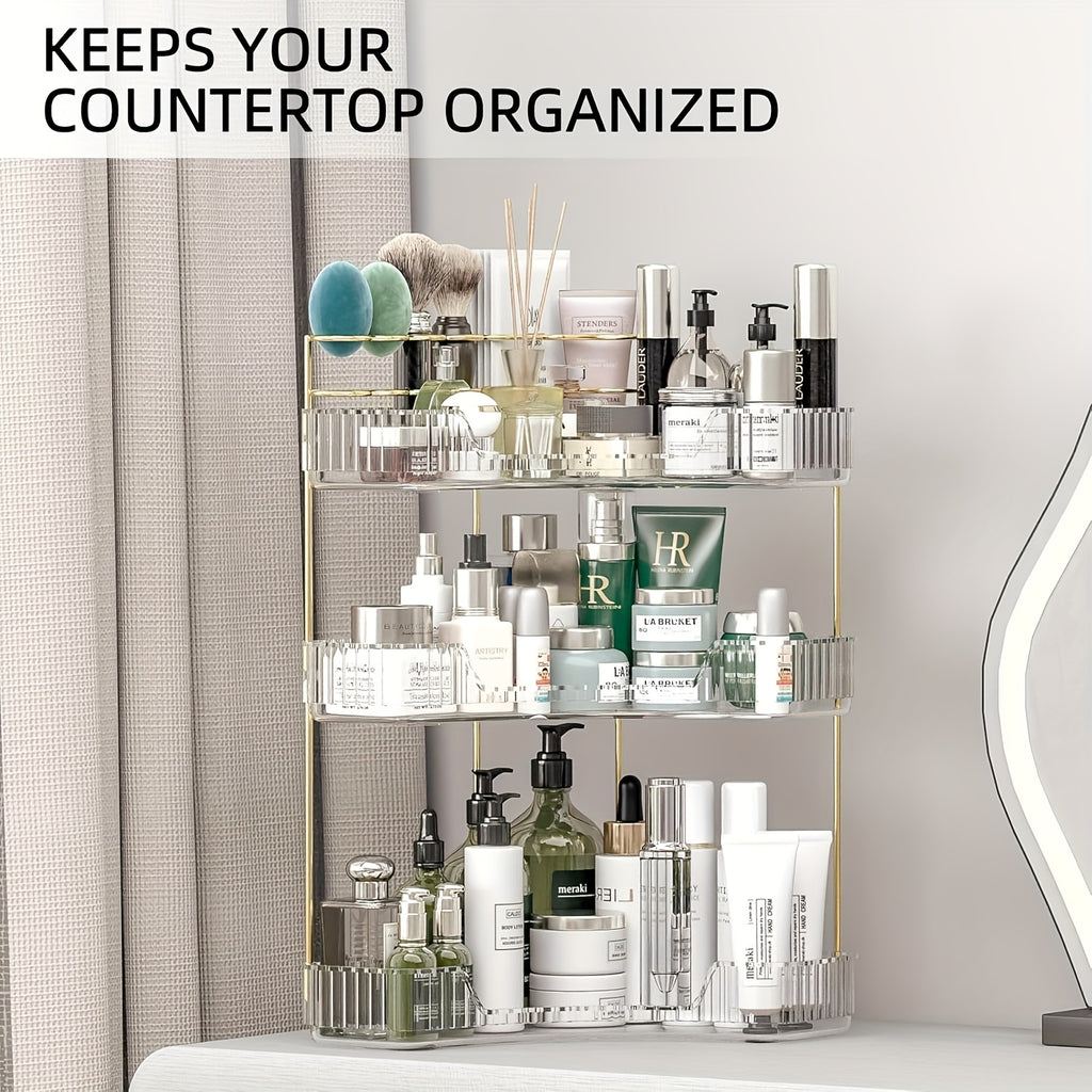 Corner Shower Shelf Bathroom Organizer with 2 or 3 Tiers - Space Saving Corner Storage Rack for Cosmetics, Toothbrush & Toiletries, Lightweight Caddy for Bathroom, Bedroom & Kitchen
