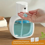 Automatic Foam Soap Dispenser Touchless USB Rechargeable - Wall-Mountable Hands-Free Soap Pump with Adjustable Foam Output for Bathroom, Kitchen & Pet Bathing, Works with Liquid Soap, Body Wash & Dish Detergent - White & Black