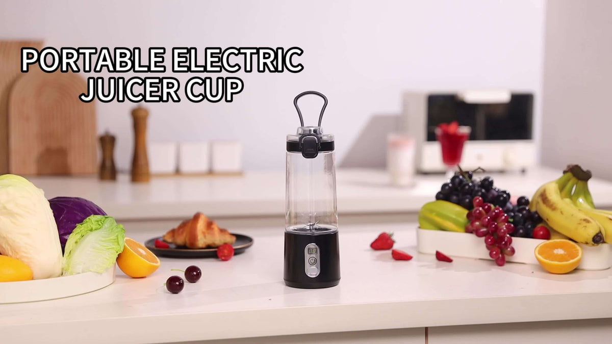 Portable Blender USB-C Rechargeable 6-Blade Stainless Steel – Ice Crush Smoothie Maker with Digital Timer, Battery Display & No-Spill Lid for Gym, Travel & Protein Shakes, Pink or White