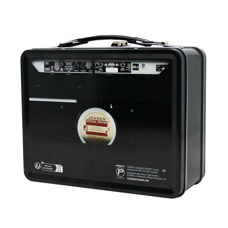 Fender Amp Tin Lunch Box Collectible Storage with Raised Embossed Art - Music Fan Gift Box for Accessories, Toys & Collectibles