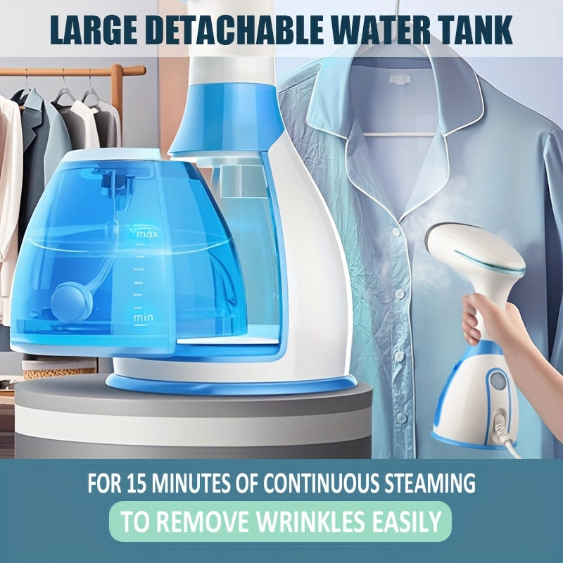 Handheld Garment Steamer 1500W Fast Heating – 9.47oz Removable Water Tank, 30-Second Heat-Up, Portable Fabric Steamer for Clothes at Home, Travel & Office | with Accessories