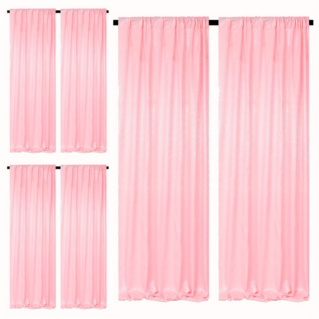 Sequin Backdrop Curtains – Glitter Party & Wedding Background Panels, 2ft×8ft per Panel, 4/6/8 Panel Sets, 29 Colors for Birthday, Stage, Bridal & Event Decor