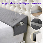 Bed Wedge Mattress Gap Filler Pillow, Headboard Closer Sleeping Pillow Against Headboard or Wall, Removable Cover Anti-Snoring Bed Wedge for Twin Full Queen King