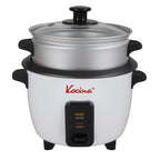 Mini Rice Cooker with Keep Warm | One-Touch Compact Electric Rice Cooker with Nonstick Pot, Glass Lid & Steamer | 0.6L (3 Cup) & 1.5L (8 Cup) | White or Black