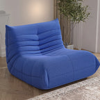 Caterpillar Floor Bean Bag Sofa – Teddy Velvet High-Density Foam Ergonomic Lounge Sofa, 1-2-3 Person, for Living Room Bedroom Game Room, Multiple Colors