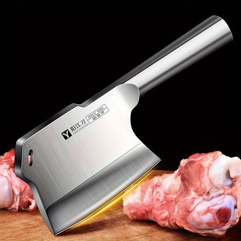 Heavy Duty Stainless Steel Bone Cleaver Knife, Thickened Butcher Axe Meat Cutter for Restaurant & Home Kitchen, Non-Slip Handle, Perfect Chef Gift