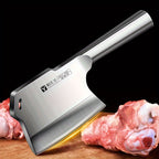 Heavy Duty Stainless Steel Bone Cleaver Knife, Thickened Butcher Axe Meat Cutter for Restaurant & Home Kitchen, Non-Slip Handle, Perfect Chef Gift