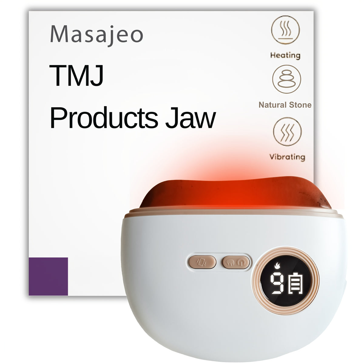 TMJ Jaw Massager with Vibration & Heating – Ergonomic Multi-Needle Design for Jaw & Neck Relief, Teeth Grinding & Clenching, Portable Holiday Gift
