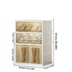Shoe Rack with Clear Shoe Boxes 3 6 9 Tier Foldable Stackable Plastic Organizer for Closet Entryway Bedroom – Holds 6 12 or 18 Pairs