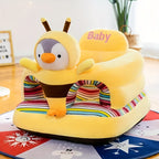 Kids Cartoon Sofa Chair Soft Thickened Toddler Seat – Cute Animal Design (Monkey, Elephant, Duck & More), Safe Learn-to-Sit Baby Chair, Portable Space-Saving Kids Furniture