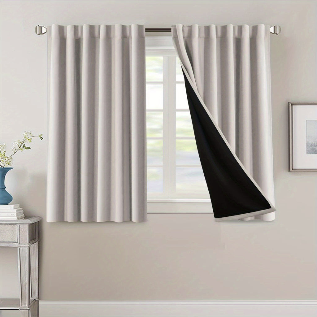 Blackout Curtains 2 Panels 100% Room Darkening 96 Inch Long – Triple Weave Thermal Insulated Back Tab & Rod Pocket Window Drapes for Bedroom & Living Room