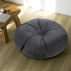 Round Seat Cushion 40x40cm 15cm Thick Firm Futon Meditation Mat Removable Linen Cover Chair Pad for Office Dining Chair Home Decor All Seasons Christmas