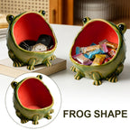 Frog Statue Storage Tray & Key Holder – Cute Animal Sculpture Desktop Organizer, Decorative Candy & Key Dish for Entryway, Desk & Home Decor, Unique Housewarming Gift (Non-Food Contact)