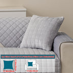 Short Plush Sofa Cover Soft Thick Pet Friendly All Season Sofa Protector Machine Washable for 1 2 3 4 Seater Living Room Bedroom Office Winter