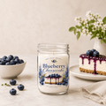 Blueberry Cheesecake Scented Soy Wax Candle in Mason Jar – 30-40 Hour Burn, Phthalate-Free Fragrance, Vegan & Cruelty-Free, 6oz Fall Candle – Perfect Holiday Gift, Seasonal Home Fragrance Decor