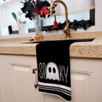 Halloween Hand Towels Set of 2 - 18x26 Inch Soft Polyester Kitchen and Bathroom Towels with Spooky Halloween Designs - Decorative Hand Drying Towels for Halloween Decor and Gifting