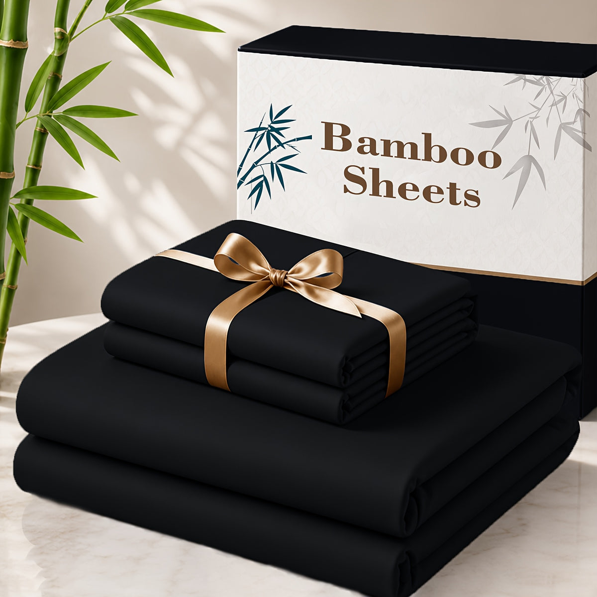 Cooling Bamboo Bed Sheet Set 3 4 Piece 3000TC - Extra Deep Pocket 20 Inch Soft Hotel Quality Wrinkle Resistant Twin Full Queen King Hot Sleepers
