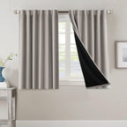 Blackout Curtains 2 Panels 100% Room Darkening 96 Inch Long – Triple Weave Thermal Insulated Back Tab & Rod Pocket Window Drapes for Bedroom & Living Room