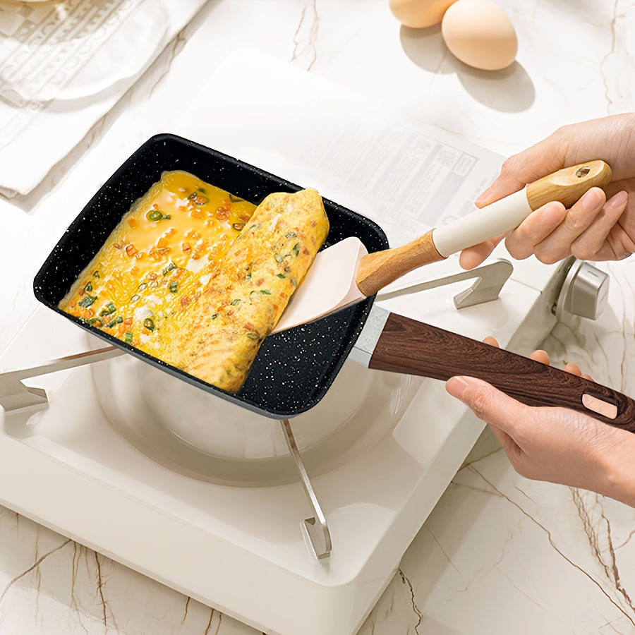 Japanese Tamagoyaki Pan – Non-Stick Rectangular Egg Roll & Omelette Frying Pan | Induction & Halogen Compatible | Dishwasher Safe | Wooden or Plastic Handle