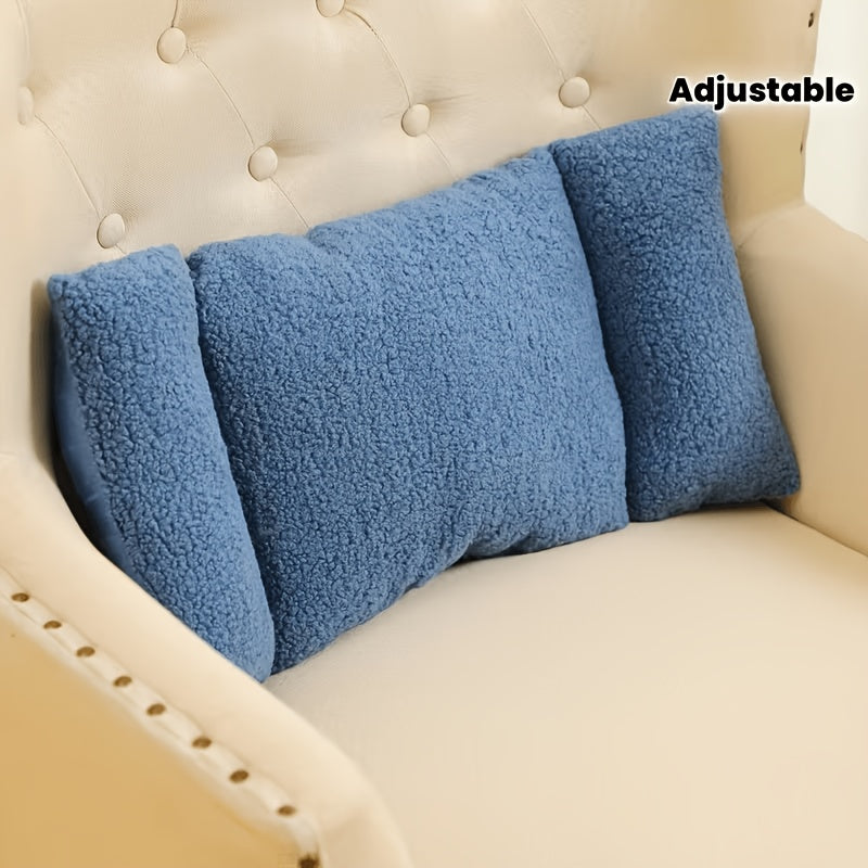 3-Section Adjustable Lumbar Support Pillow for Office Chair Sofa Bed Car Seat Ergonomic Back Cushion Hand Washable 5 Colors