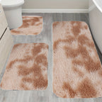 Plush Bath Rugs Set 1-6 Pieces, Multi-Color Microfiber Non-Slip Bathroom Mats – Soft Water Absorbent Thick Machine Washable Toilet Mats for Bathroom, Tub & Shower