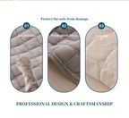 Quilted Short Plush Sofa Protector Set of 2 Ultra Soft Thick Non-Slip Sofa Mat – Pet Friendly, Machine Washable, Fits 3-Seater Sofa, Chaise & Bed Chair, Contemporary Home Decor