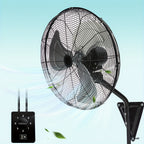 Industrial Wall-Mount Oscillating Fan – 7000 CFM High Velocity, 3-Speed, 120° Auto-Swing, Ultra-Quiet <55dB, for Home, Garage & Warehouse | 20” / 24” / 30”