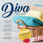 Tyler DIVA Glamorous Wash Laundry Detergent 1/2 Gallon – Luxury Scented Liquid Detergent for Delicate Fabrics, Lingerie & High-Thread Sheets, Includes Stain Remover Pen & Fresh Scented Sachet