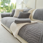 Bohemian Plush Sofa Cushion Cover Christmas Decorative Non-Slip Machine Washable Pet-Friendly All-Season Pillow Cover for Living Room Bedroom Office Home Decor