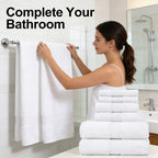 100% Cotton Bath Towel Set 12 & 24 Piece – 450 GSM Soft Absorbent Towels with Bath Towels, Hand Towels & Washcloths | Spa Quality for Home, Travel & Gifts