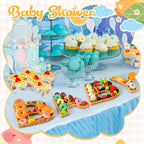 4pcs Baby Shower Wooden Charcuterie Letter Boxes Set BABY Shaped Bamboo Serving Tray Board Decorative Platter for Snacks Cake Cookies – Gender Reveal Birthday Party