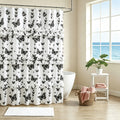 Bow Tie Ruffle Shower Curtain Vintage Handcrafted - Waterfall Ruched Fabric Bath Curtain with Hooks, Quick Dry Machine Washable, Farmhouse Romantic Decor, Multiple Sizes & Colors