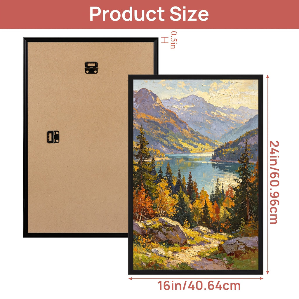 16x24 Picture Frame 3 Pack Scratch-Proof Poster Frames White Black Gold Natural Slide-In Horizontal Vertical Wall Mount for Photo Gallery