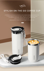 Insulated Travel Mug 16.91oz 304 Stainless Steel Vacuum – Leak-Proof Non-Slip Portable Coffee Cup for Indoor & Outdoor, Winter Holiday Gift