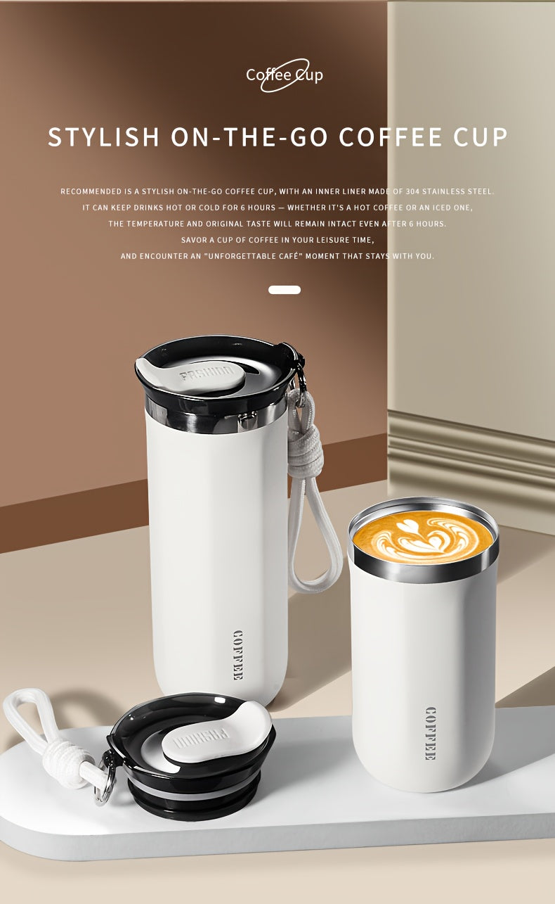 Insulated Travel Mug 16.91oz 304 Stainless Steel Vacuum – Leak-Proof Non-Slip Portable Coffee Cup for Indoor & Outdoor, Winter Holiday Gift