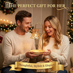 Flower Candle Warmer Lamp 2-Pack – Adjustable Height with Timer & Dimmer, Wax Melt Warmer for Scented Wax, Flameless Room Decor, Thoughtful Gift for Mom (Bulb Not Included)