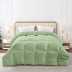 All Season Comforter with Corner Tabs & Box Stitching – Soft Fluffy Lightweight Hotel-Quality Duvet Insert for Twin Queen King, Breathable Year-Round Bedding