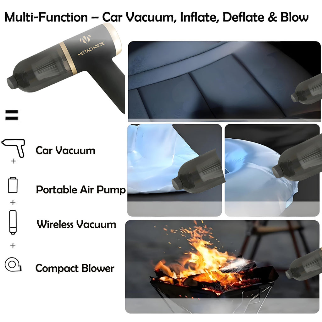 Cordless Handheld Vacuum Cleaner 12KPa High Suction – Blow & Suction Dual Mode, Ultra-Lightweight 12.2oz, 2x2000mAh Battery, Type-C Charging, Mini Portable Vacuum for Car Home Office Pet Hair