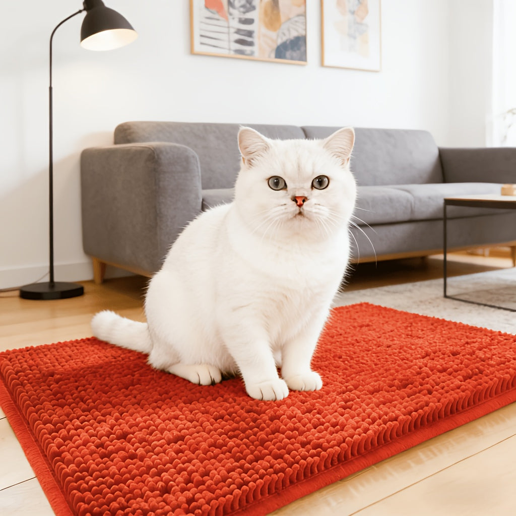 Washable Pet Door Mat Anti-Slip Mud & Paw Print Absorbent Rug – Machine Washable Indoor Entrance Mat for Dog & Cat | 3 Sizes 6 Colors