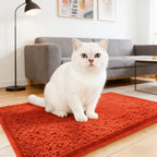 Washable Pet Door Mat Anti-Slip Mud & Paw Print Absorbent Rug – Machine Washable Indoor Entrance Mat for Dog & Cat | 3 Sizes 6 Colors