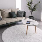 Round Shaggy Rug Soft Fluffy Plush Circular for Bedroom & Living Room – Easy Clean, Tie-Dye & Solid Colors, 3 Sizes 4x4 5x5 6x6ft