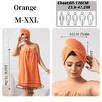 Extra Large Bath Wrap Skirt & Shower Cap Set of 2 – Super Absorbent Coral Fleece Body Wrap Towel, Adjustable M–XXXXL | Home, Travel, Sauna & Spa