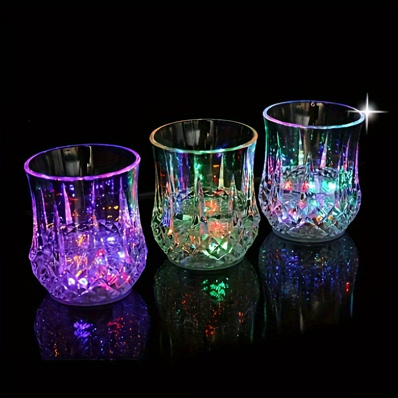 LED Light Up Cups 6 Pack - Glow in the Dark Beer Mugs with Colored LED Lights for Party, Birthday, Christmas, Disco & Valentine's Day, Fun Party Supplies Drinkware Set